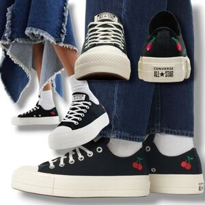 New 🖤❤️ CONVERSE Women's Chuck Taylor All-Star Lift Platform Cherries Sneakers